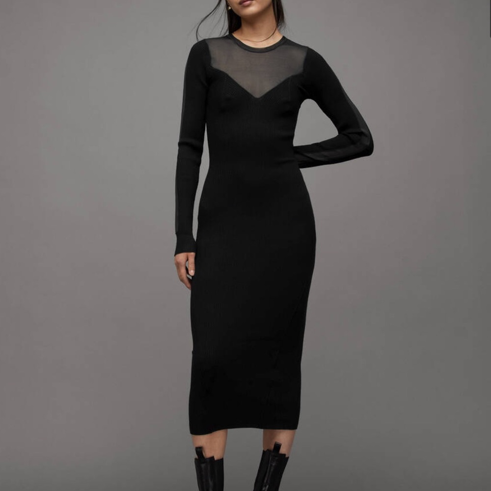 All Saints Flete Midi Dress